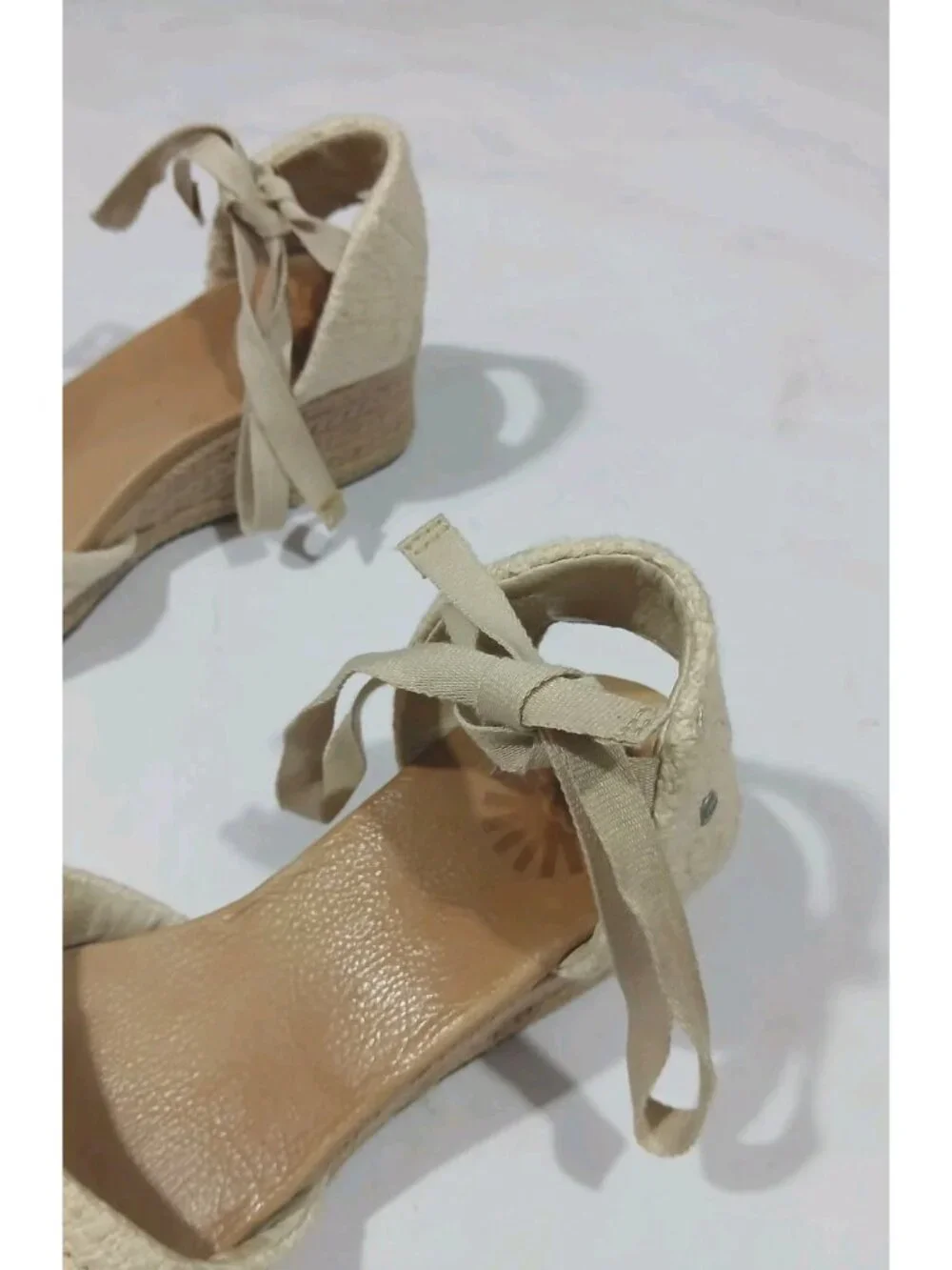 UGG Delmar Espadrille Wedge Sandals Lace Up